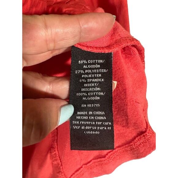 Zac & Rachel Pink Collared V-Neck Layered Button Down Shirt Women Sz L - Picture 8 of 8